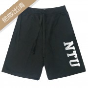 【絕版出清，售完不補】NTU休閒有型棉短褲大字款_黑